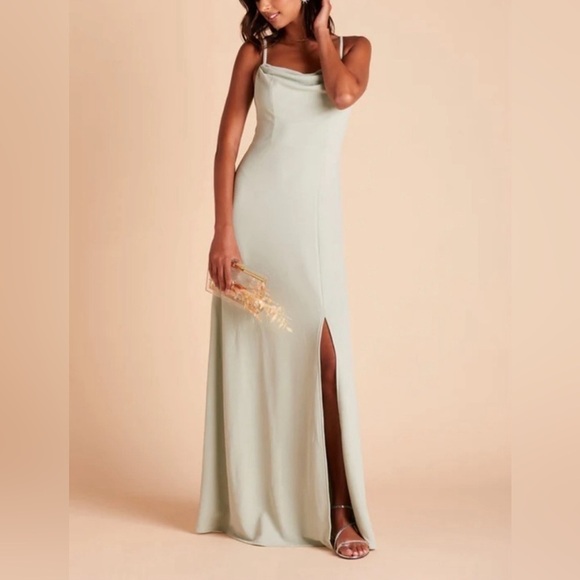 NWT BIRDY GREY Ash Age Grey Crepe Gown XS - Picture 1 of 9